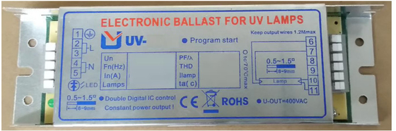Bóng đèn diệt khuẩn H Shape Ballast điện tử cho đèn UV 150W