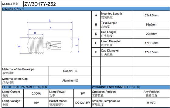 Ballast UV 12VDC Ballast điện tử 3W UV công suất nhỏ diệt khuẩn